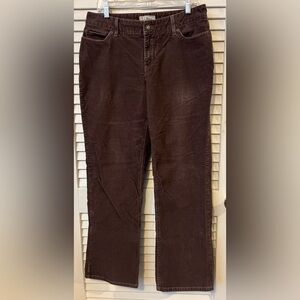 L.L. Bean Women's Curvy Fit Corduroy Jeans - Brown